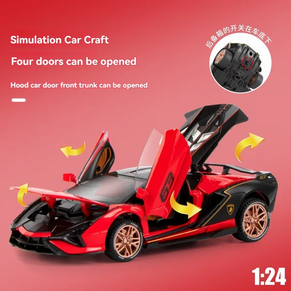 CHT-301058 Diecast Toys Car Lambor Si-an Metal Model Hobby Racing Car T