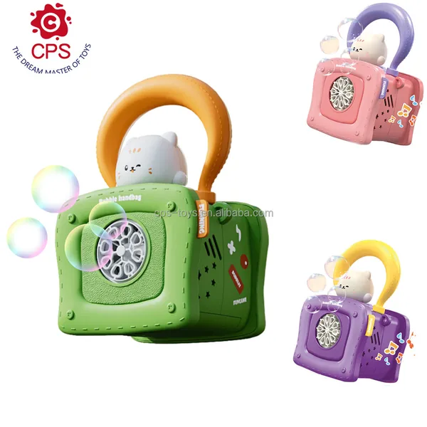CHT-306016 Kitten Machine Bubble Gun for Kids with Music Light-up Plast