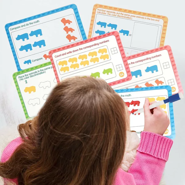 CHT-281858 Montessori Kids Counting Toys Color Matching Letter Game Fun