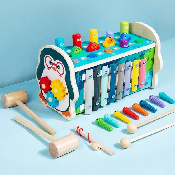 CHT-340998 Montessori Toddler Busy Action Board Wooden Educational Toys