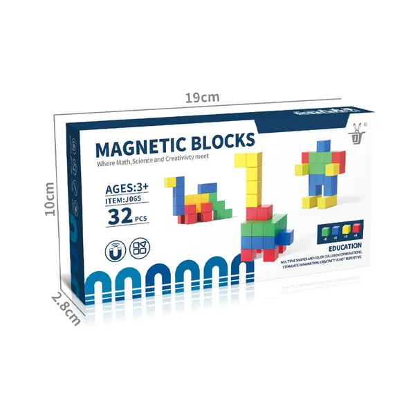CHT-296539 32pcs Digit Blocks STEM Learning Toys Translucent Magnetics